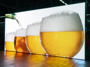 Beers Displayed On Two LED Signs