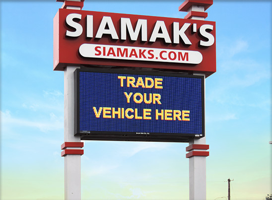 Siamak's Trade Your Vehicle Here Sign Red and Blue - img5