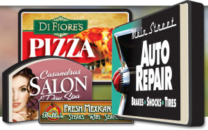 Group of Various Signtronix Business Signs