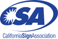 california sign association logo blue