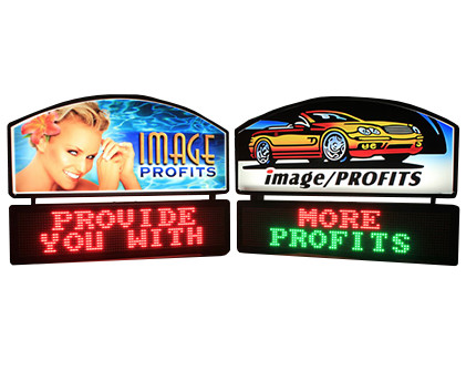 Double Indoor Combo Plastic Digital Signs - indoor combo plastic digital - top img