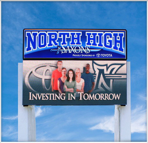 Outdoor Combo Plastic Digital Business Sign for North High