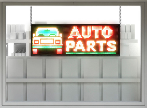 Tri-Color Electronic Message Sign - Indoor LED Sign for Auto Parts