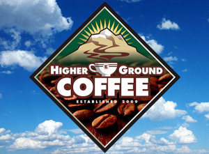 Higher Ground Coffee Business Sign - 15