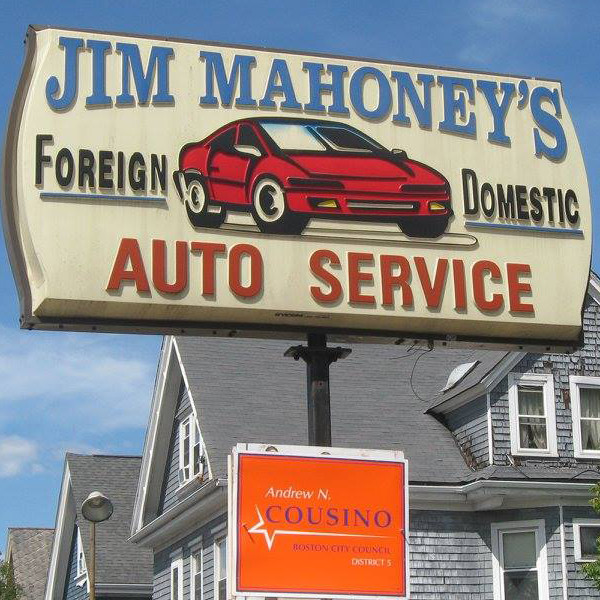 Jim Mahoney's Auto Service Sign