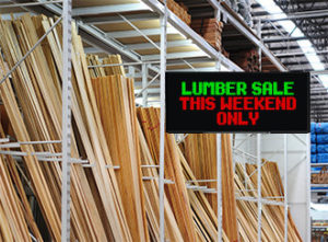 Lumber Sale Sign