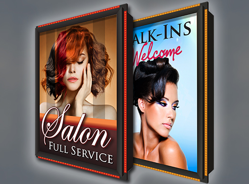 Salon Full Service and Walk-Ins Welcom Signs Side by Side - imagelite