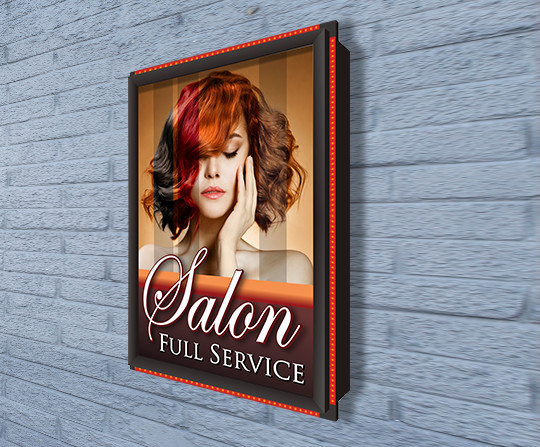 Indoor Plastic Lighted Sign For Salon