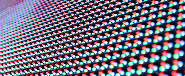 Upclose View of an LED Sign