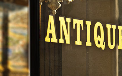 Simple Antique sign makes great affect for business