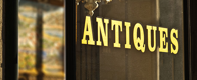 Simple Antique sign makes great affect for business